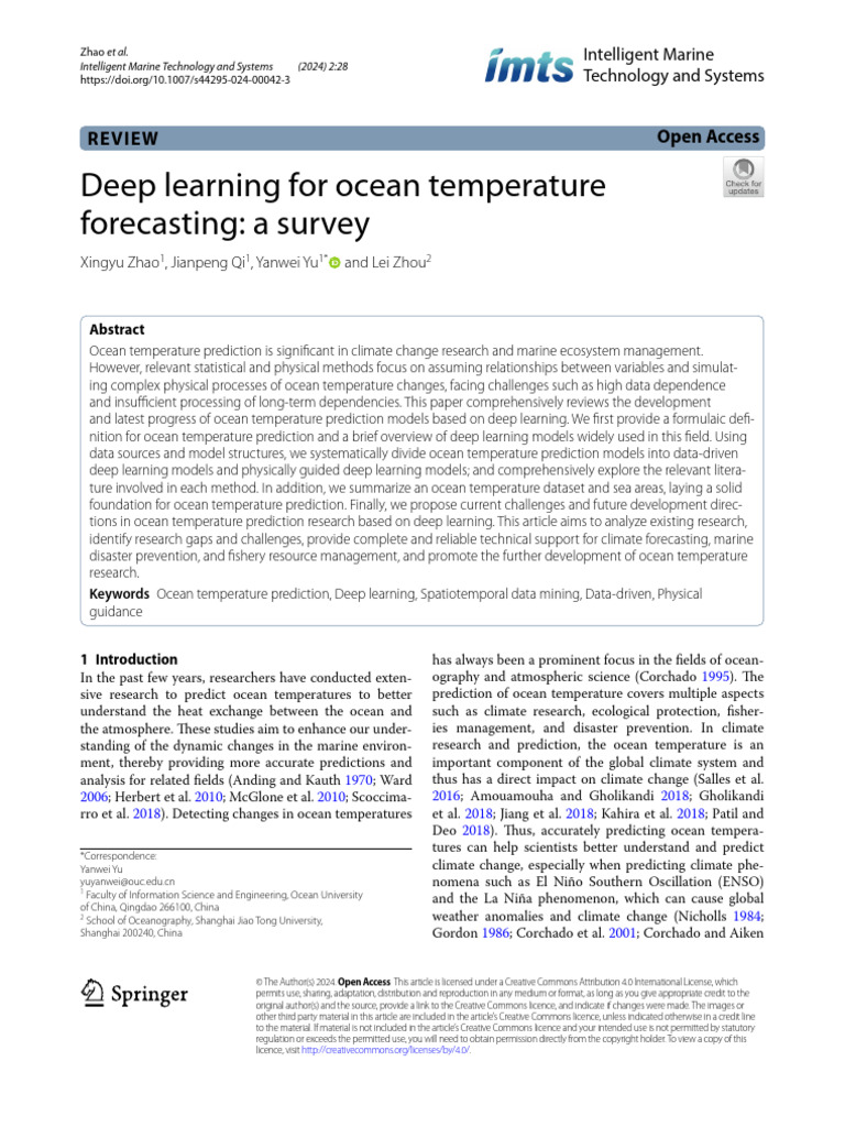 s44295-024-00042-3 | PDF | Deep Learning | Sea Surface Temperature
