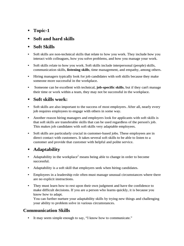 Comm - Skills Module-2 Notes | PDF | Communication | Skill