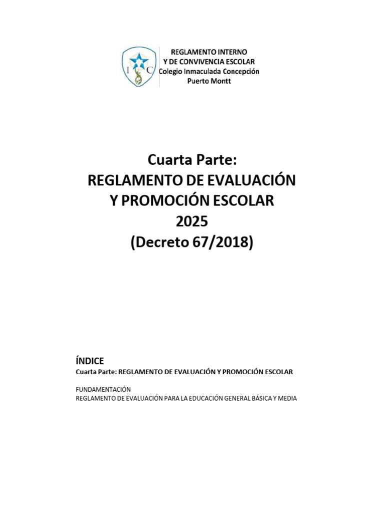 Reglamento de Evaluacion Con Decreto 67 2025 | PDF | Evaluación ...