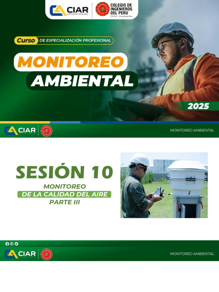 SESIÓN N° 10-MONITOREO DE LA CALIDAD DEL AIRE PARTE 3 | PDF