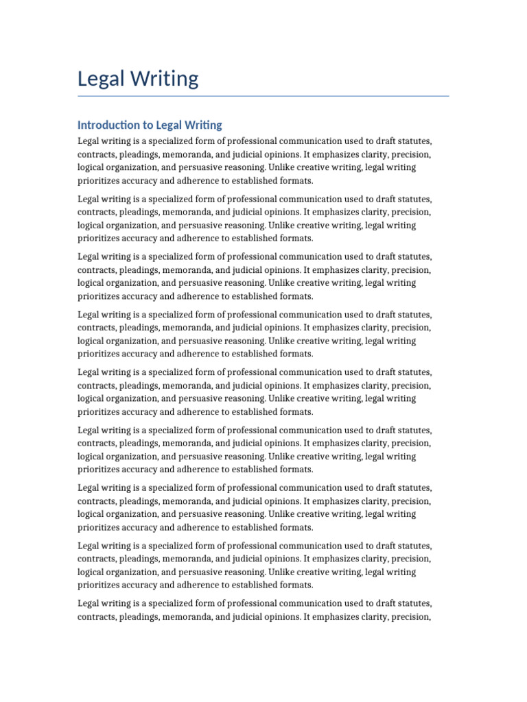 Legal_Writing | PDF | Argument | Human Communication