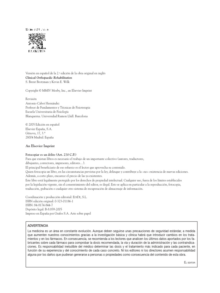 Brotzman Rehabilitacion en Ortopedia Clinica | PDF | Mano | Sistema ...