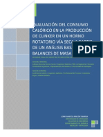 Analisis Calórico de Producción de Clinker de Cemento Mediante Balances de Masa y Energía