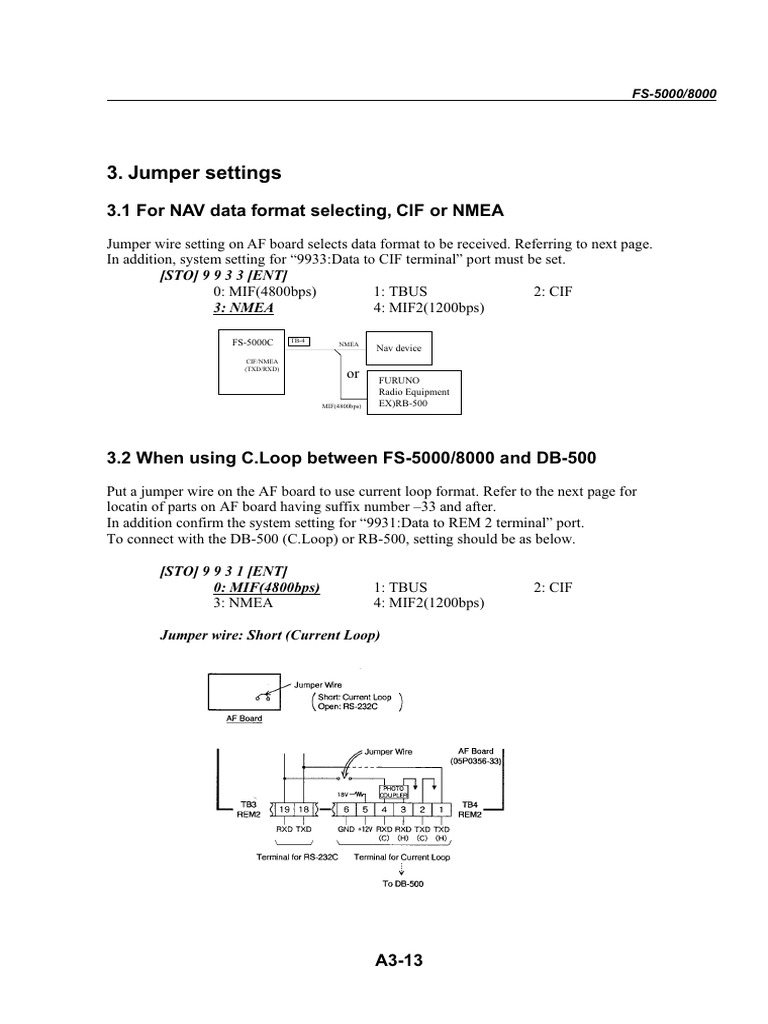 Fs-5000_8000 Nav Jumper Setting | PDF