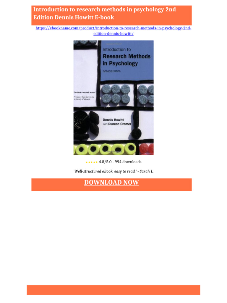 Introduction to research methods in psychology 2nd Edition Dennis ...