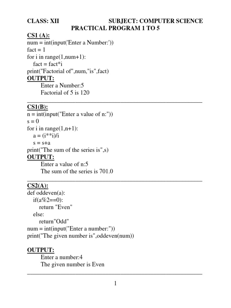 Xii CS Practical Program | PDF | Letter Case | Graphemes