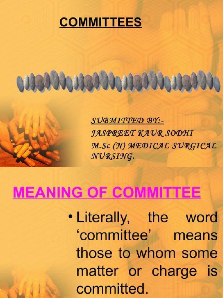 committes importance in organization functioning | PDF