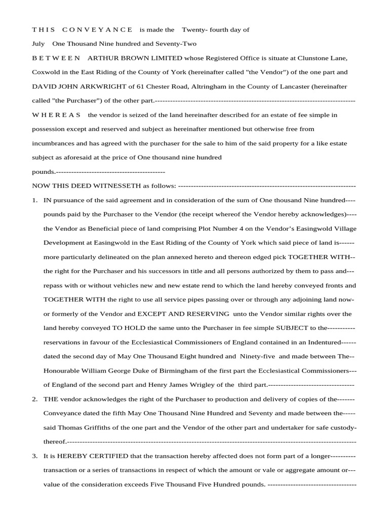 Conveyance on Legal Paper | PDF | Natural Resources Law | Civil Law ...
