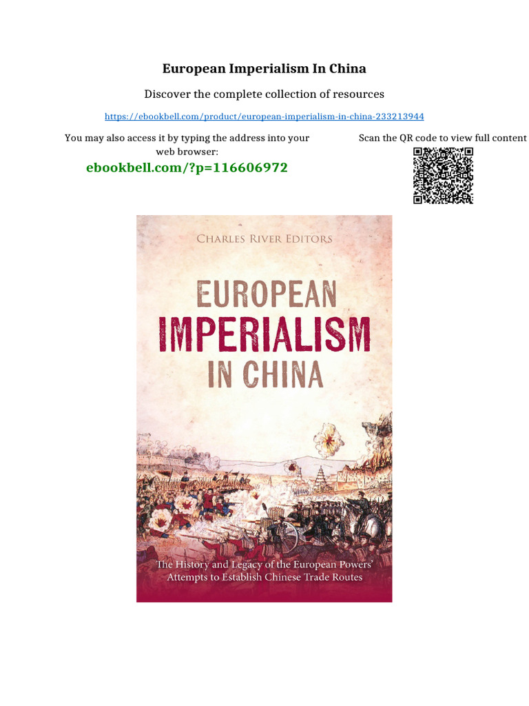 European Imperialism in China Full | PDF | Intellectual Property | Cadaver