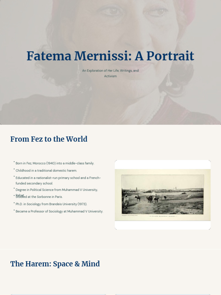 Fatima Mernissi a Portrait | PDF | Identity Politics | Gender Equality