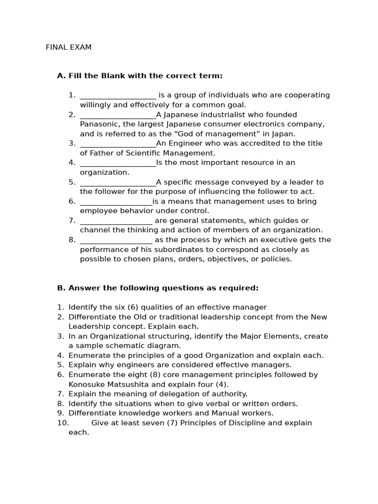 Final Exam Project Construction and Management | PDF