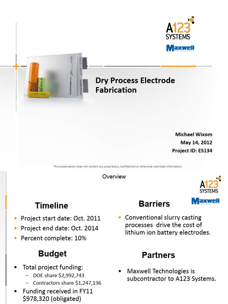 Dry Process Electrode Fabrication | PDF | Anode | Electrode