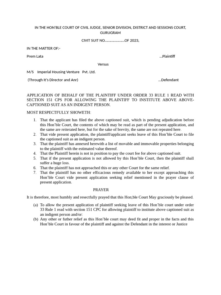 Indigent Person | PDF