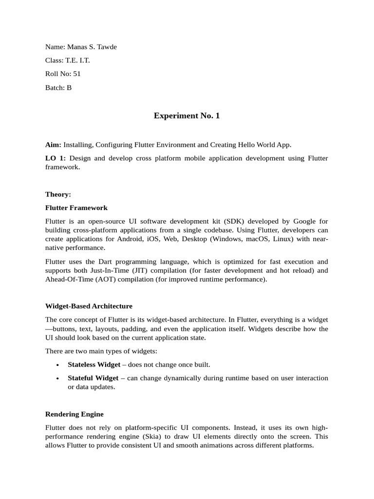 Manas Mad Exp1 (1) | PDF | Computing | Software