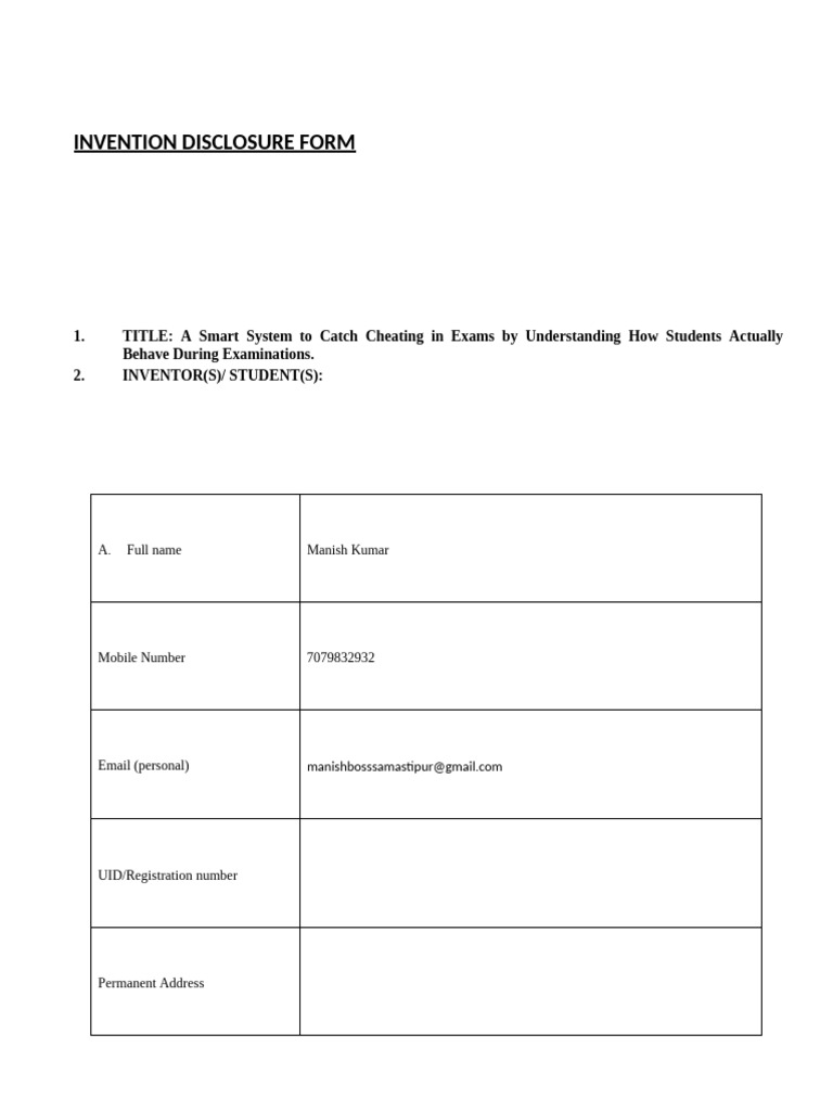 Patent Template | PDF | Invention | Patent