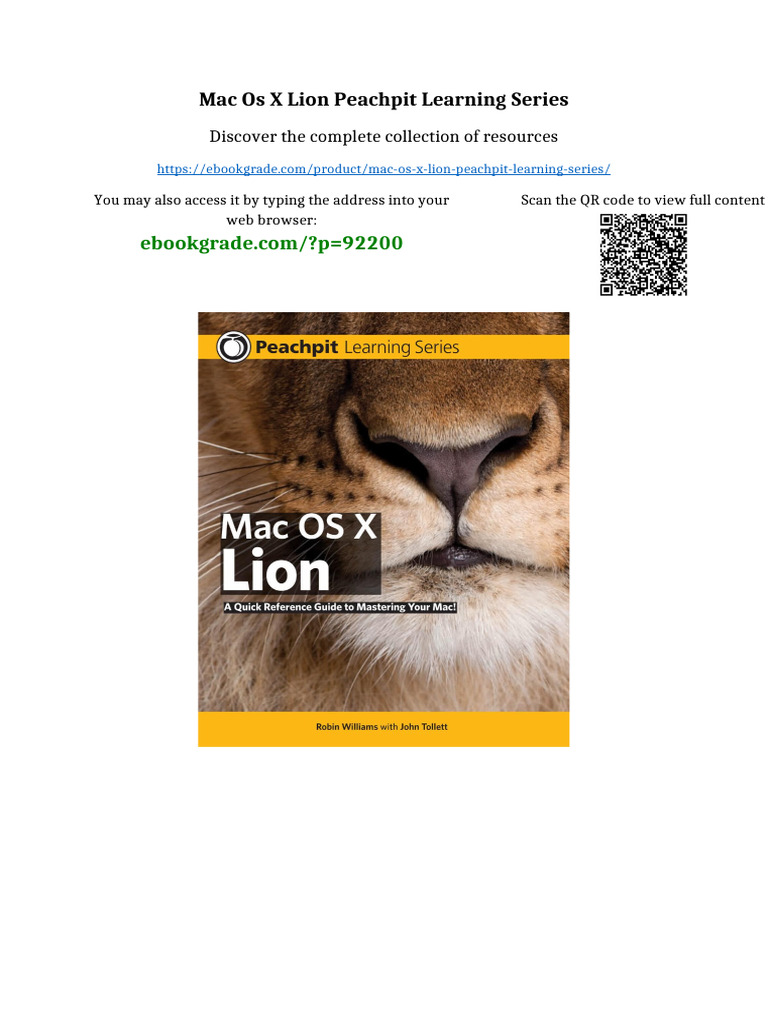 Mac OS X Lion Peachpit Learning Series full | PDF