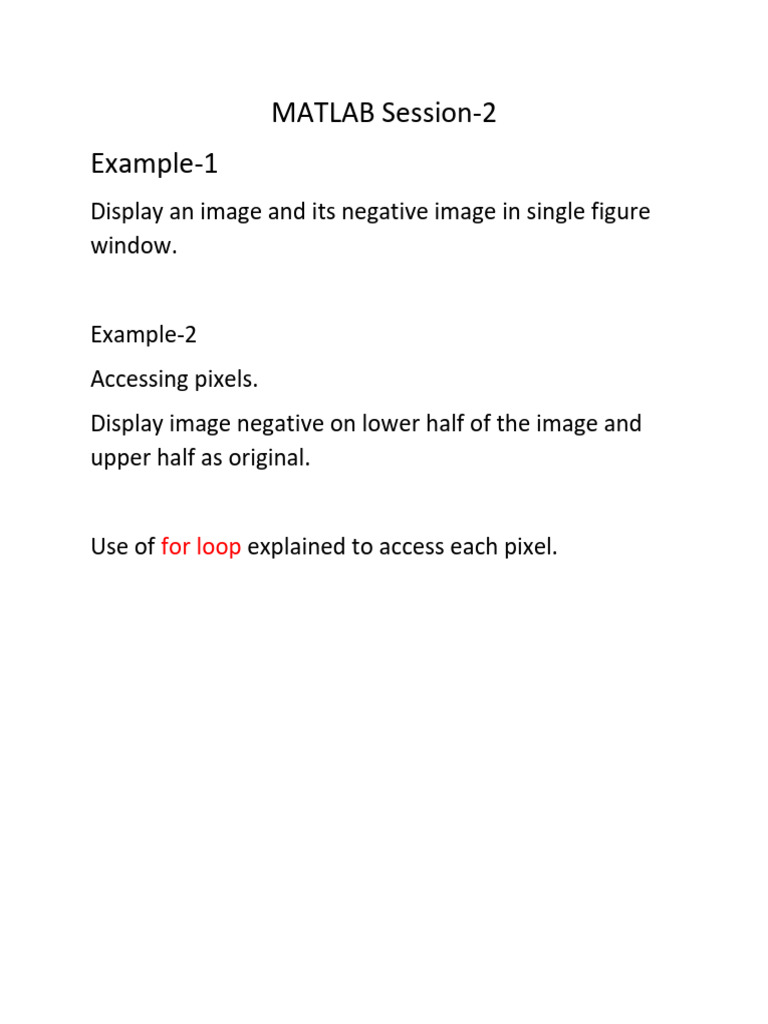 MATLAB Session-2 21 Jan | PDF