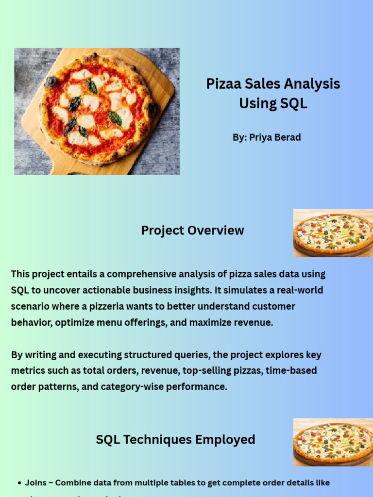 SQL Project - Pizza Sales Analysis | PDF | Applied Mathematics ...