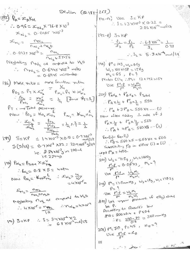 Blue Book Solution Chapter Solution and Colligatives | PDF