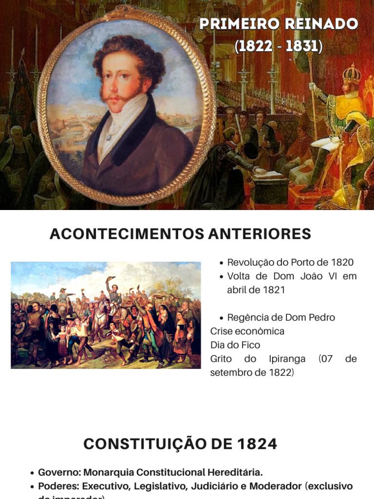 Primeiro Reinado e Periodo Regencial | PDF | Brasil | América do Sul
