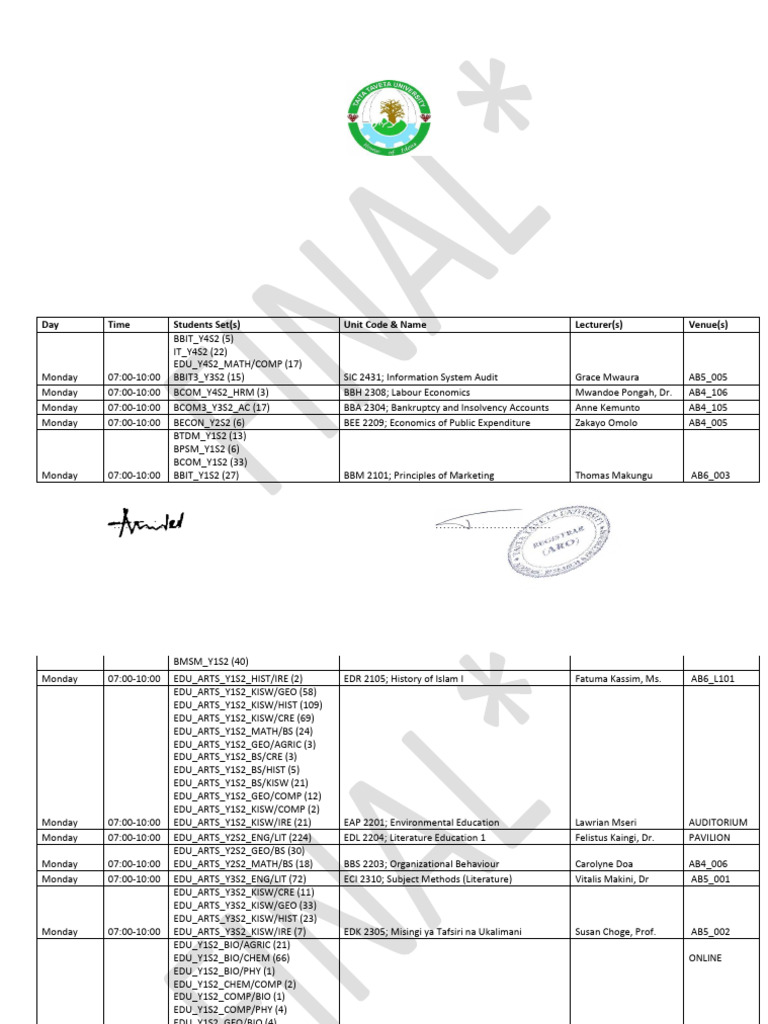 Approved FINAL Teaching TT FEB2026 | PDF
