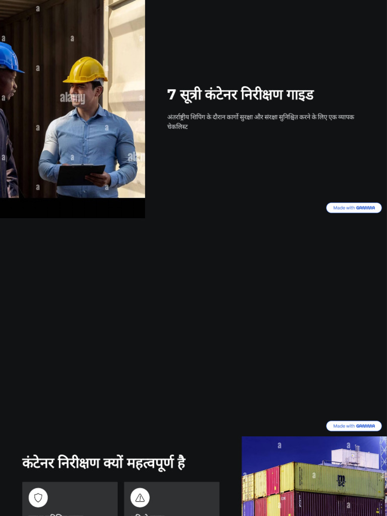 7 Point Container Inspection Guide | PDF