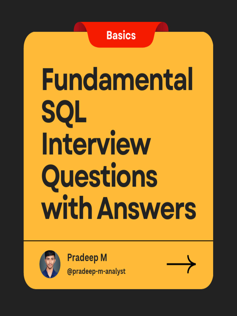 Common SQL Interview Questions With Answers | PDF