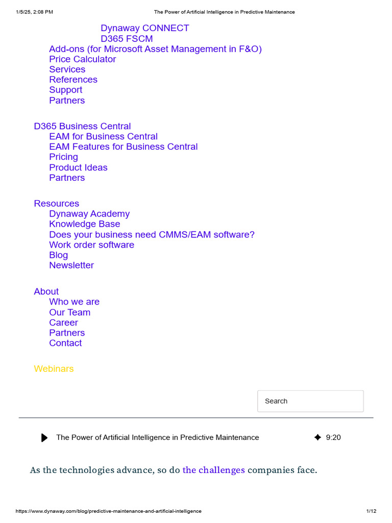 The Power of Artificial Intelligence in Predictive Maintenance | PDF ...