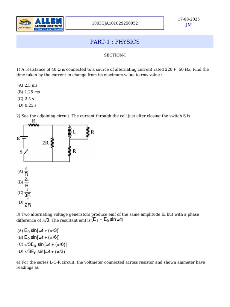 Solution (3) | PDF | Inductor | Voltage