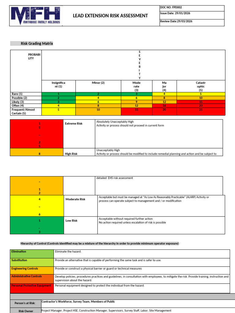 Fencing Project Risk Assessment | PDF | Personal Protective Equipment ...