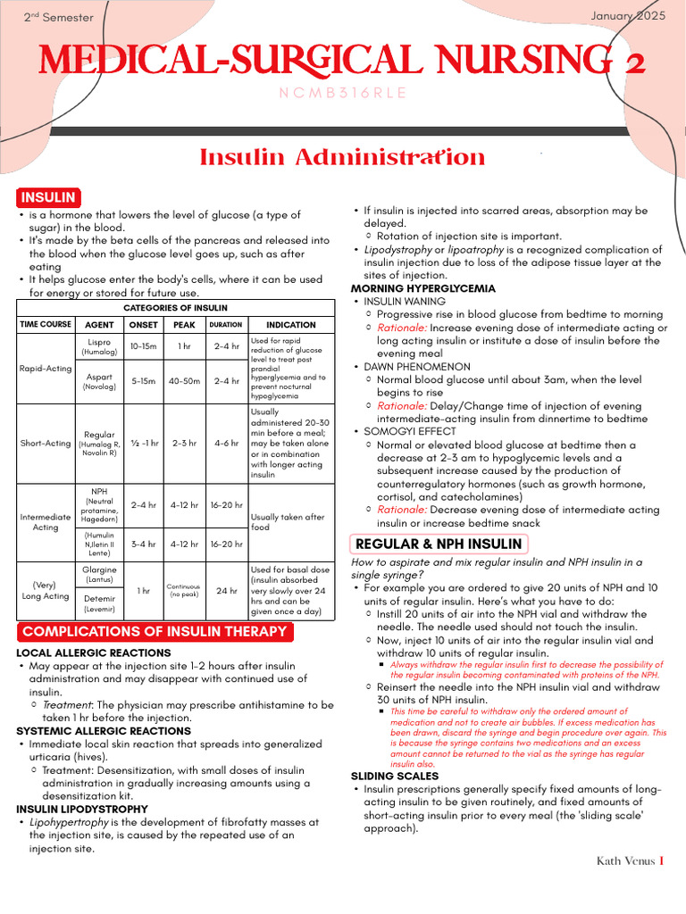 2.04 - Insulin Administration | PDF | Insulin | Diabetes