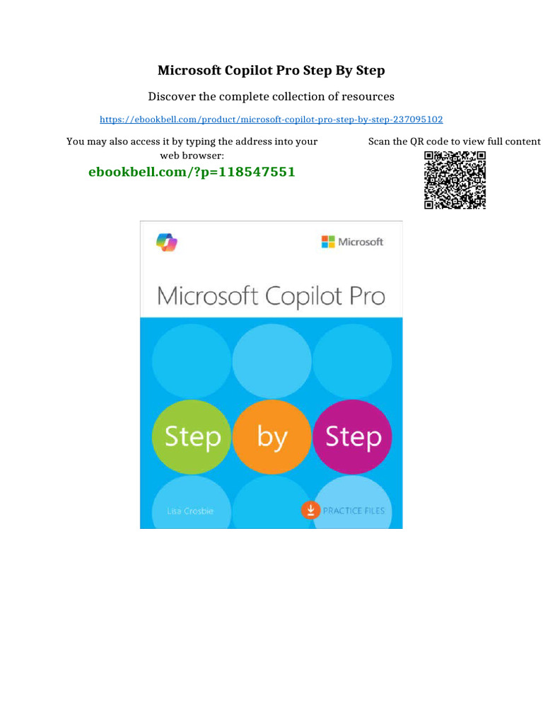 Microsoft Copilot Pro Step by Step Digital Version 2025 | PDF ...