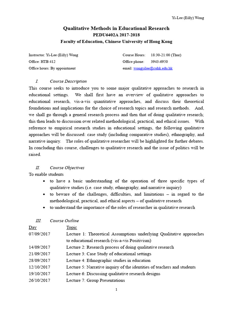 Qualitative Methods in Educational Research | PDF | Qualitative ...
