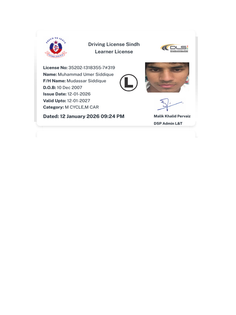 Learner License Umer | PDF