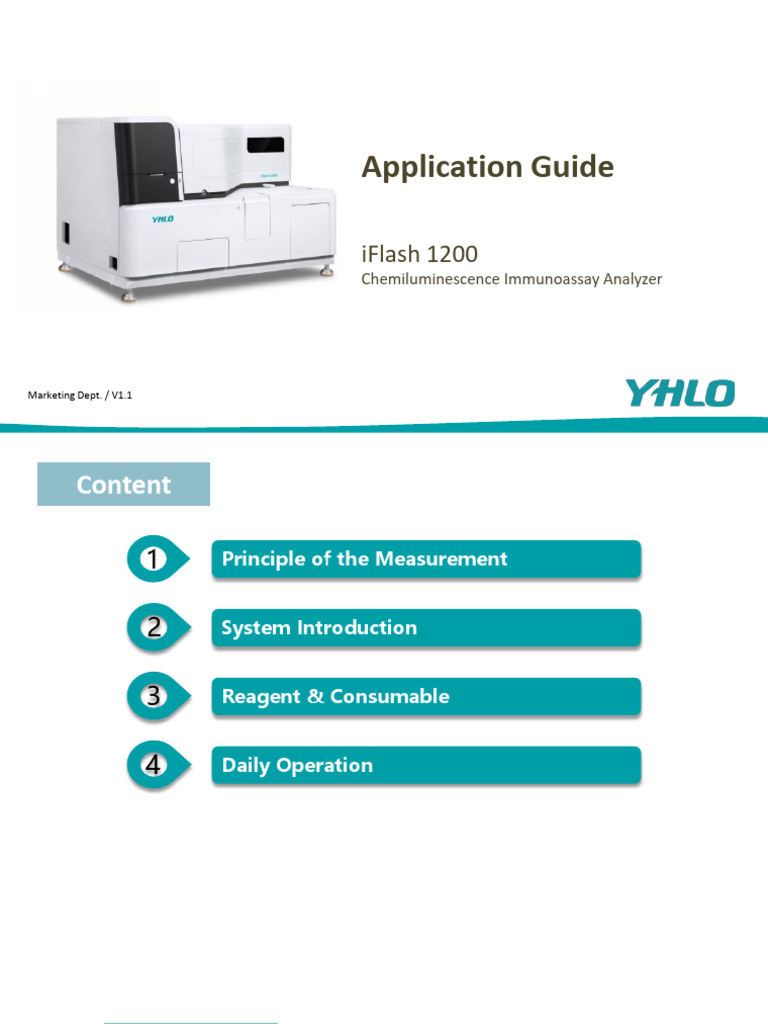 IFlash 1200 Application Training | PDF | Immunoassay