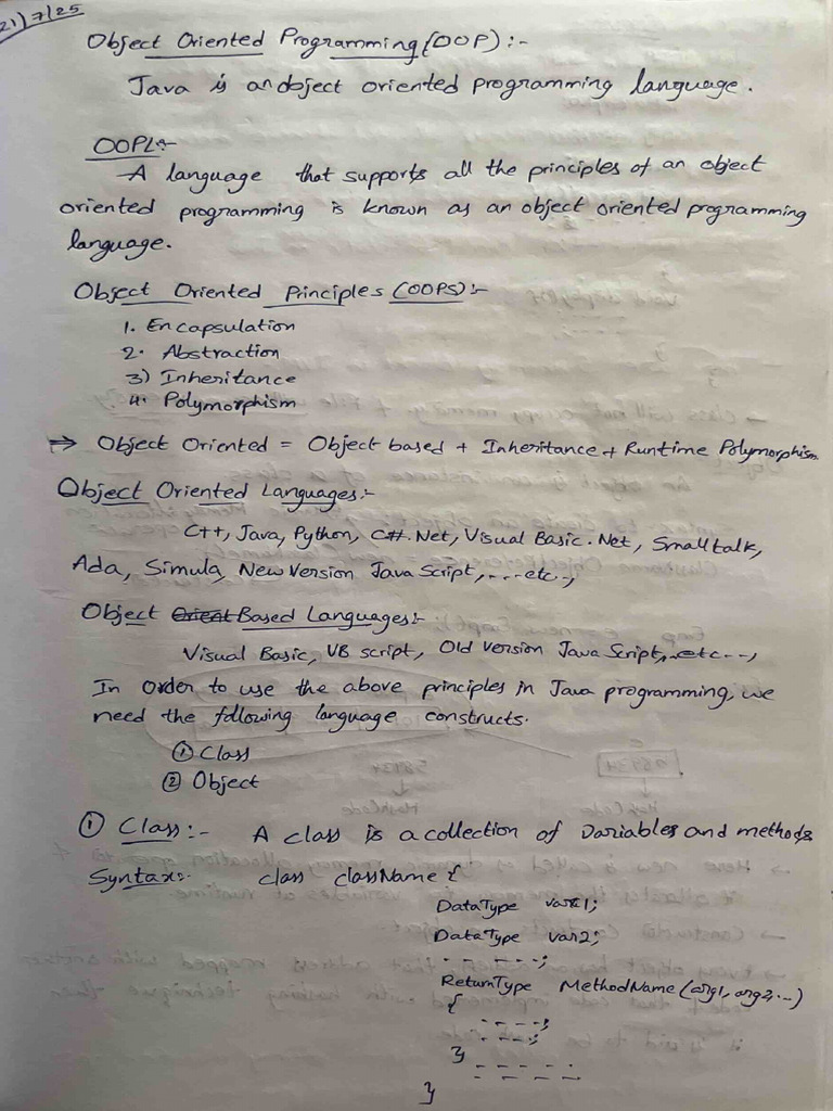 Java Oops | PDF