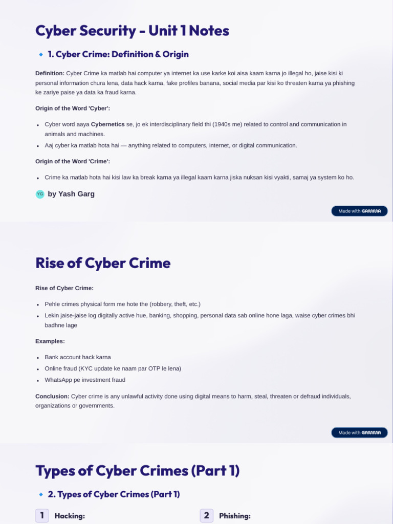 Cyber Security Unit 1 Notes | PDF | Information Security | Security