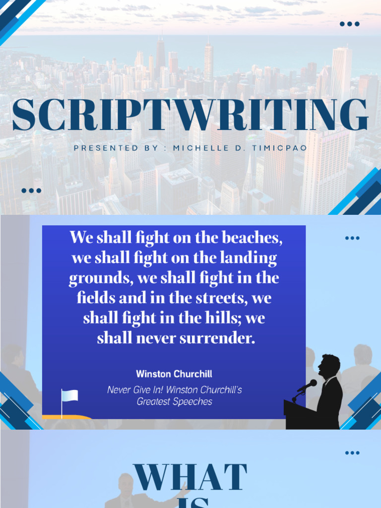 Scriptwriting (Final) | PDF