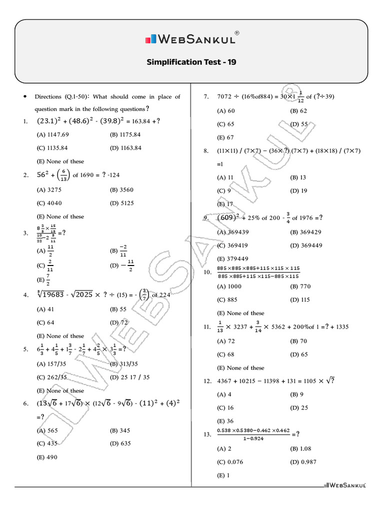 Simplification Test 19-01feb262345 | PDF | Chess Theory | Chess Openings
