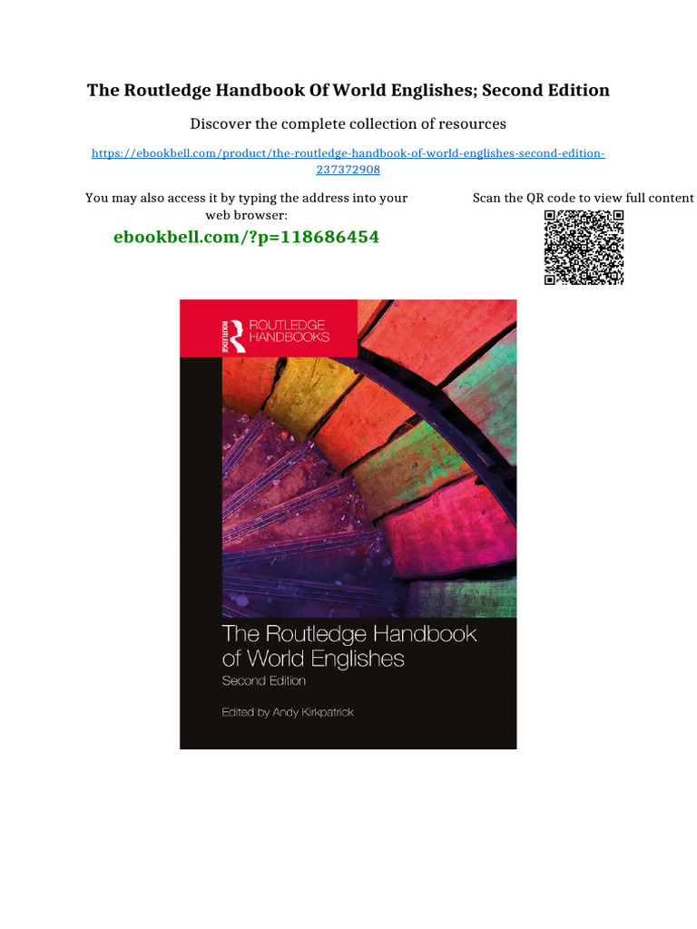 The Routledge Handbook of World Englishes Second Edition Download Full ...
