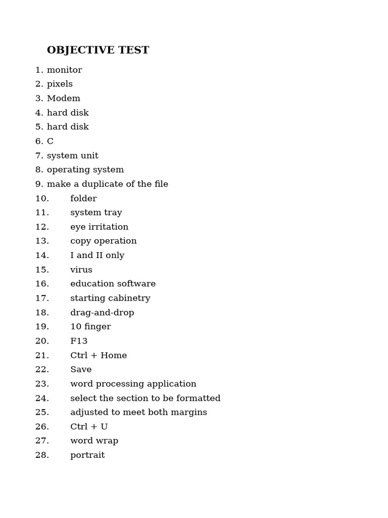 2024 Bece Computing Trial Questions Sample 1 Solution | PDF