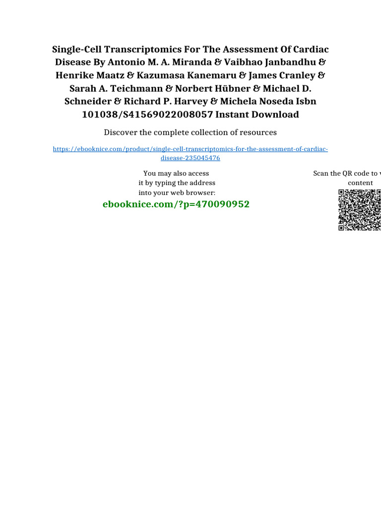 Single-cell transcriptomics for the assessment of cardiac disease by ...