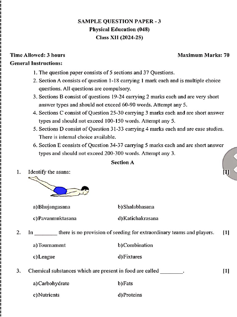 Sample Paper 3 | PDF