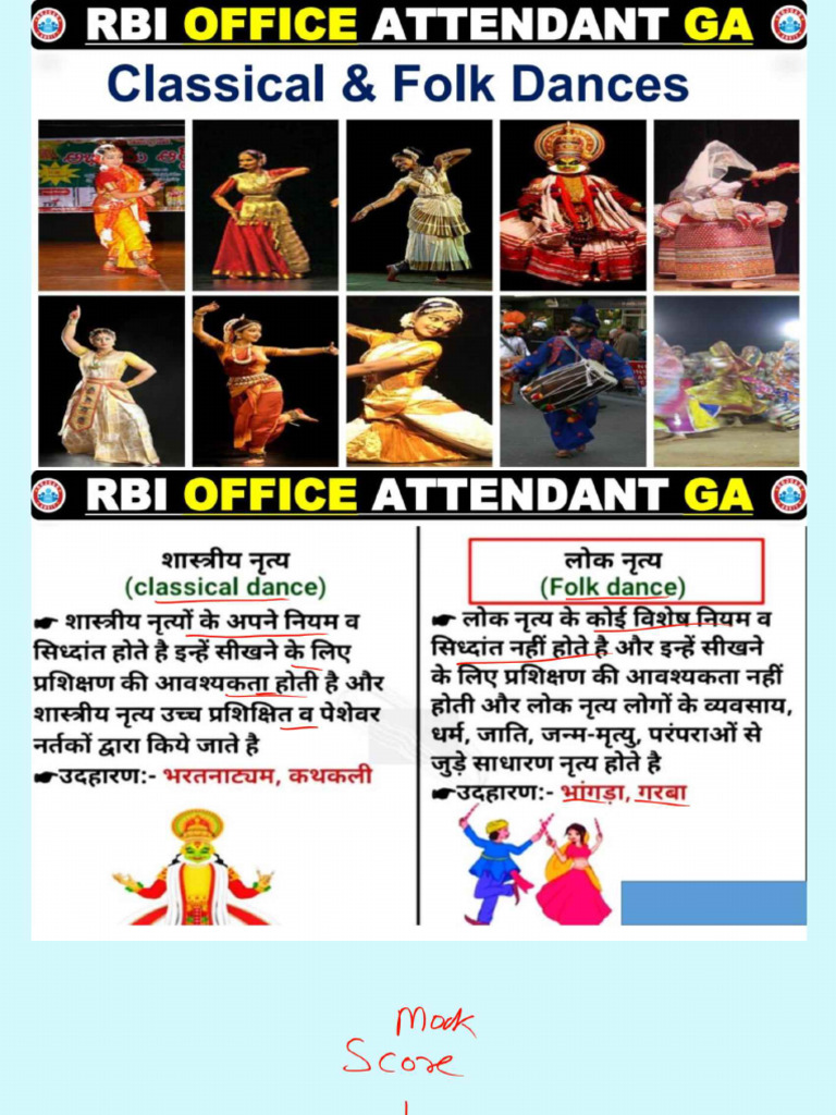 General Awareness by Chandan Sir - Classical Dance & Folk Dance | PDF