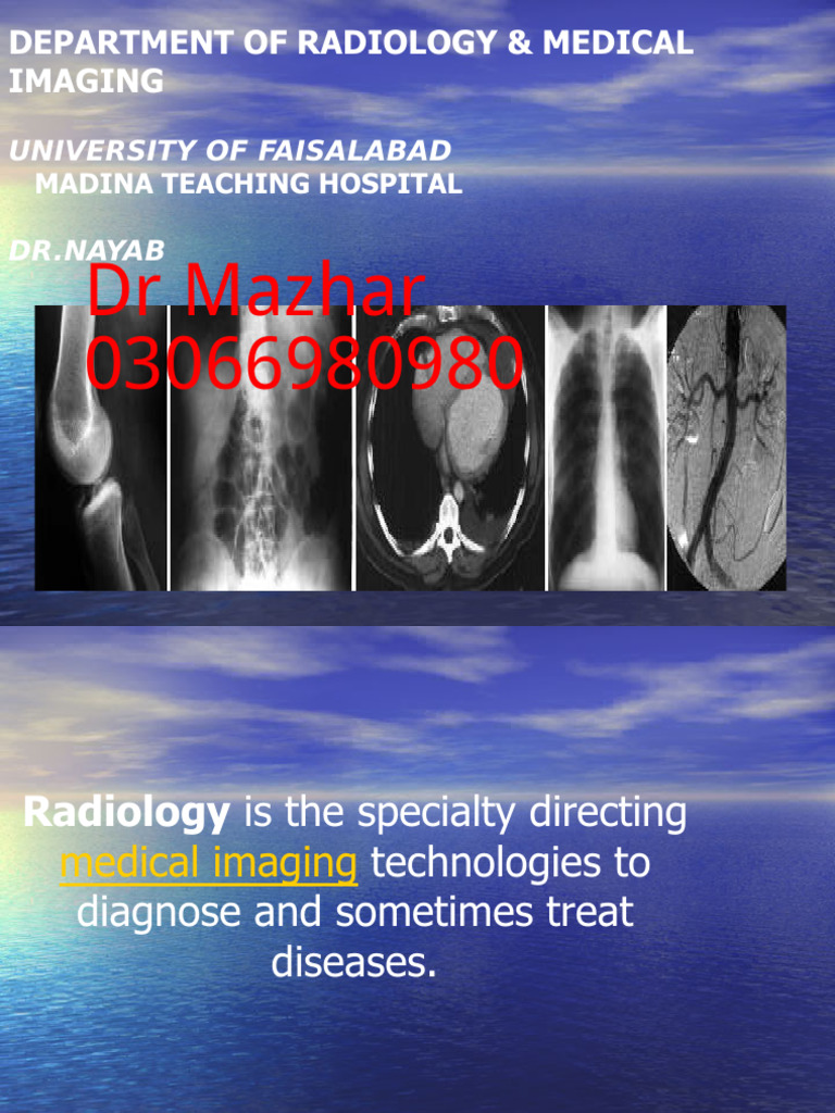 Radiology and Classify Radiology ......... DR Mazhar 03066980980 | PDF ...