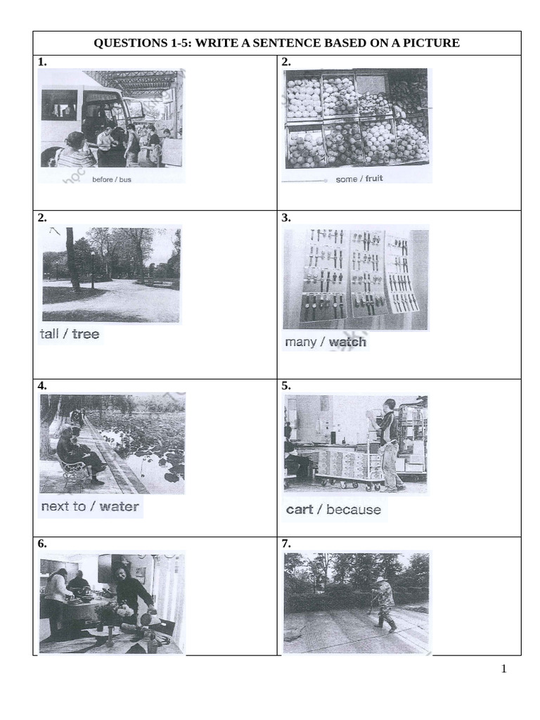 Writing - Questions 1-5 | PDF