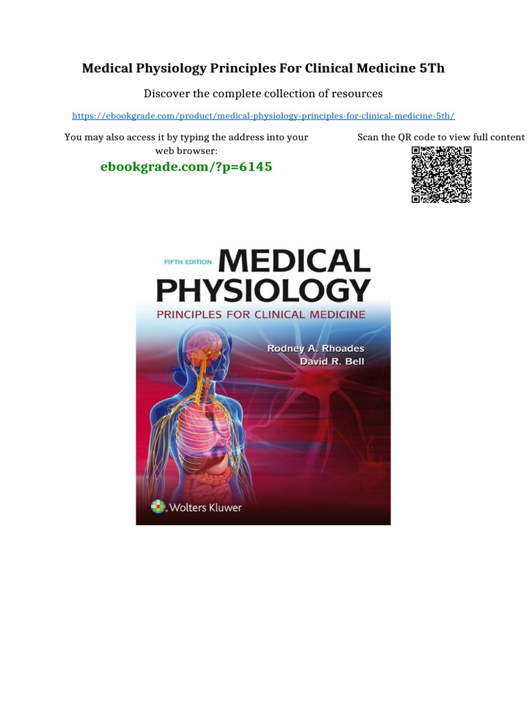 Medical Physiology Principles For Clinical Medicine 5th Available All ...