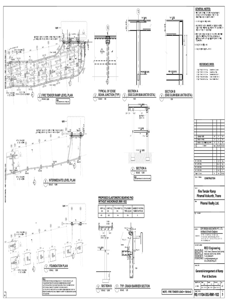 RE-11104-DG-RM1-102- 3 General Arrangement of Ramp Plan & Sections | PDF