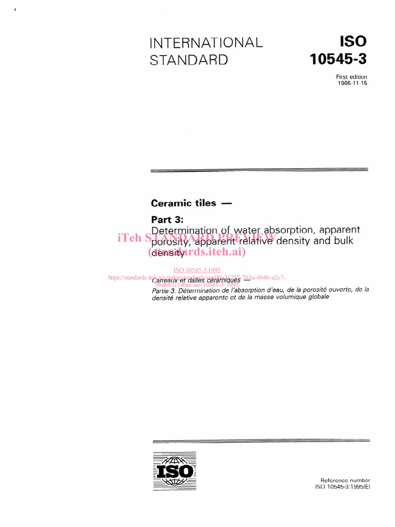 ISO-10545-3-1995 | PDF | International Organization For Standardization ...