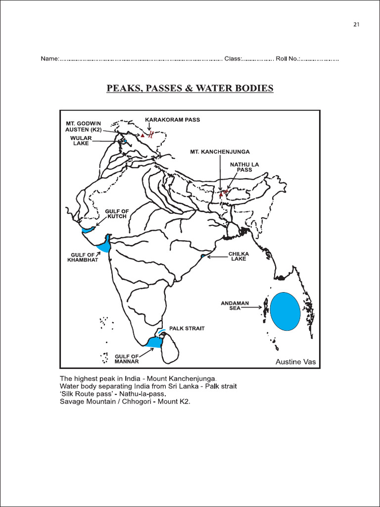 Icse Physical Maps-coloured 2 1 | PDF